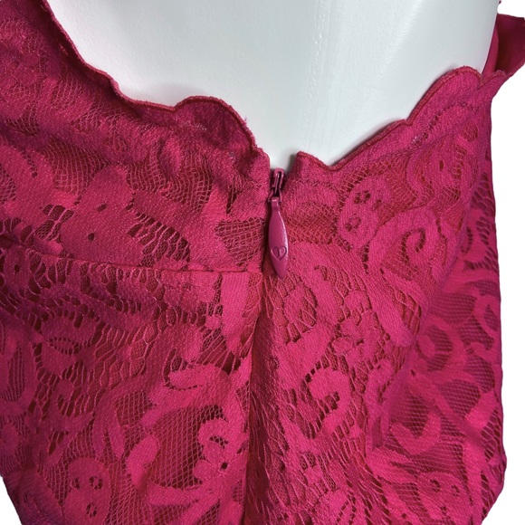 JUICY COUTURE Dress Starlet One Shoulder Lace Pink NWT Size 10 - Picture 8 of 15